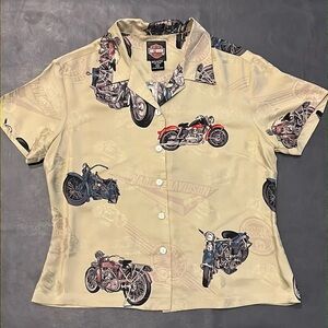 Harley-Davidson x Tori Richard 100% Silk Button Down Shirt